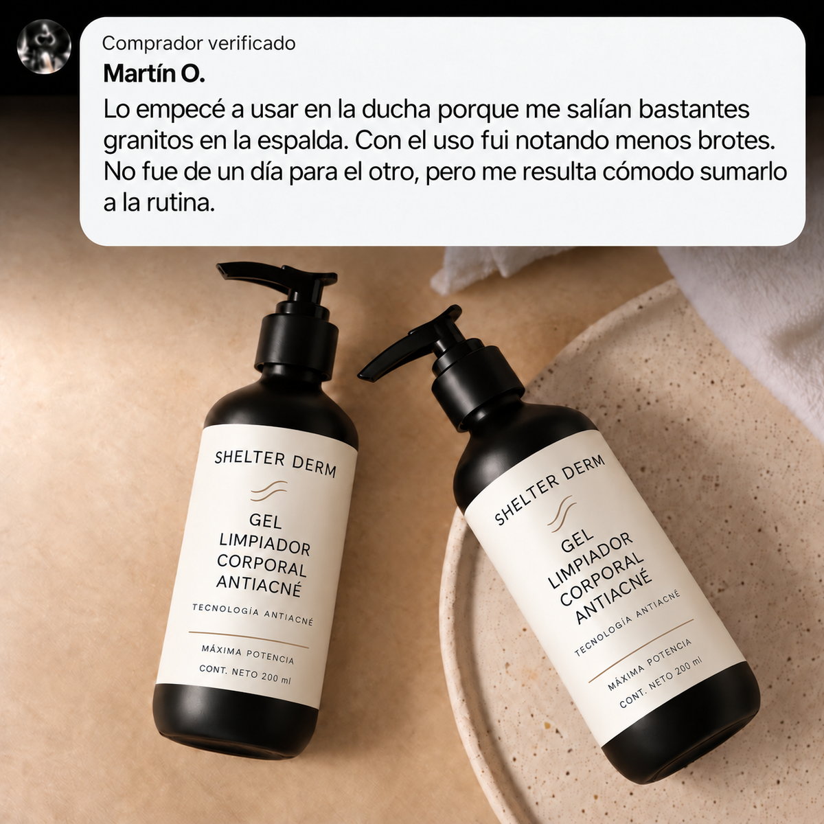 Shelter Derm - Gel limpiador corporal antiacné